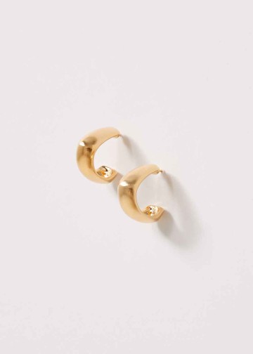 Safron Gold Chunky Circular Earrings