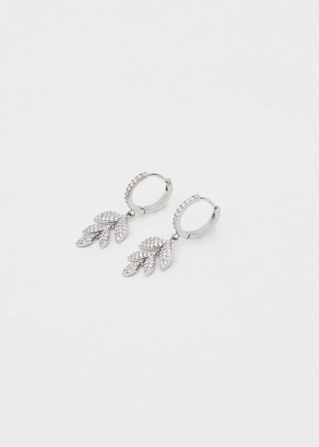 Idaliah Silver Leaf Drop Earrings