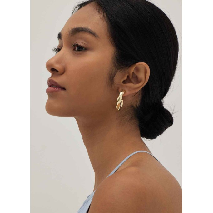 Claudia Wavy Hoop Earrings