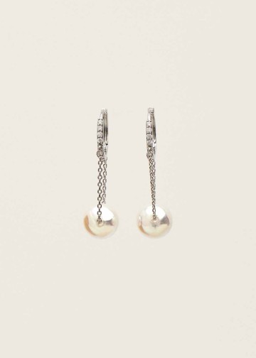 Soraya Pearl Chain Drop Earrings