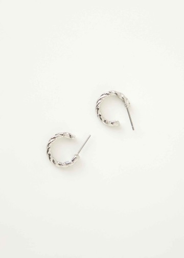 Adelaide Silver Hoop Earrings