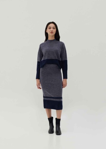 Emery Colour Block Knit Skirt