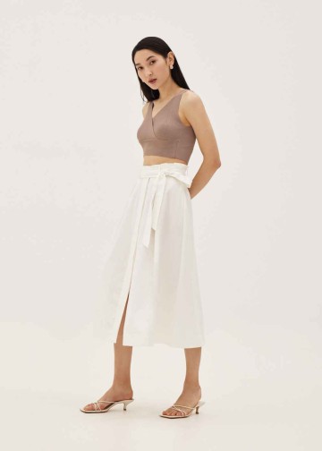 Kelsey Paperbag Sash Flare Skirt