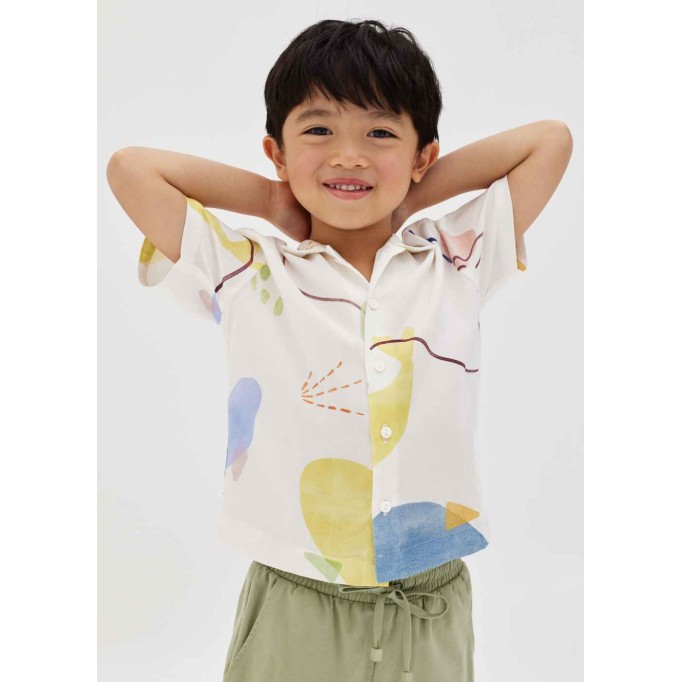 Azel Unisex Button Down Shirt in Summer Playthings