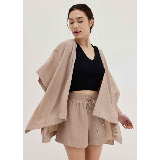 Kacia Textured Belted Lounge Kimono