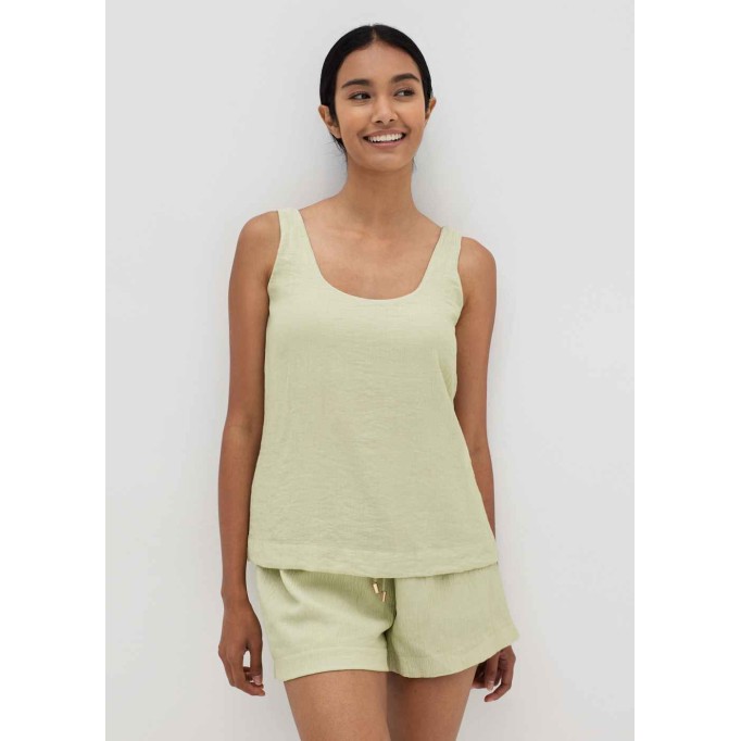 Gwendolyn Padded Textured Lounge Tank
