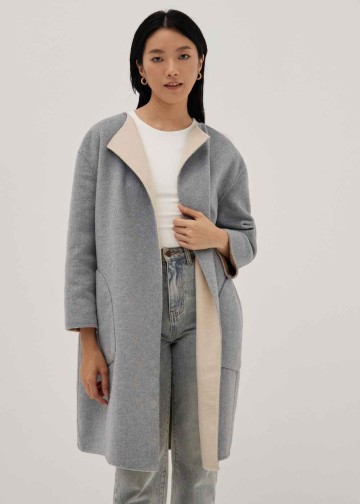 Delanie Double-faced Wool Blend Coat