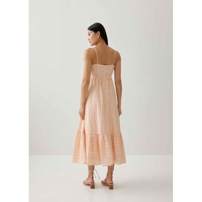 Camilla Striped Broderie Panel Dress