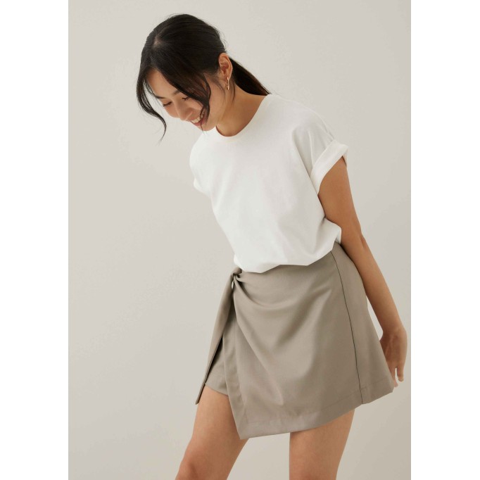Mickie Knotted A-line Mini Skirt