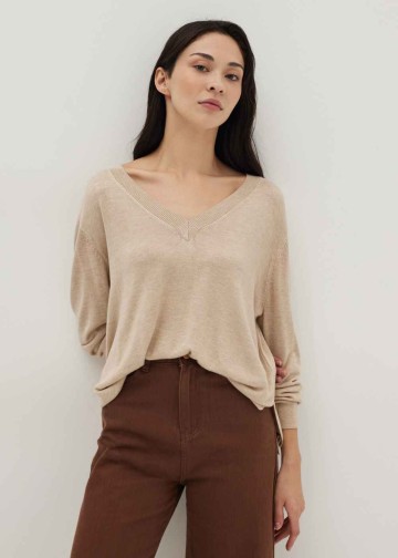Kennedi V-neck Relaxed Knit Sweater
