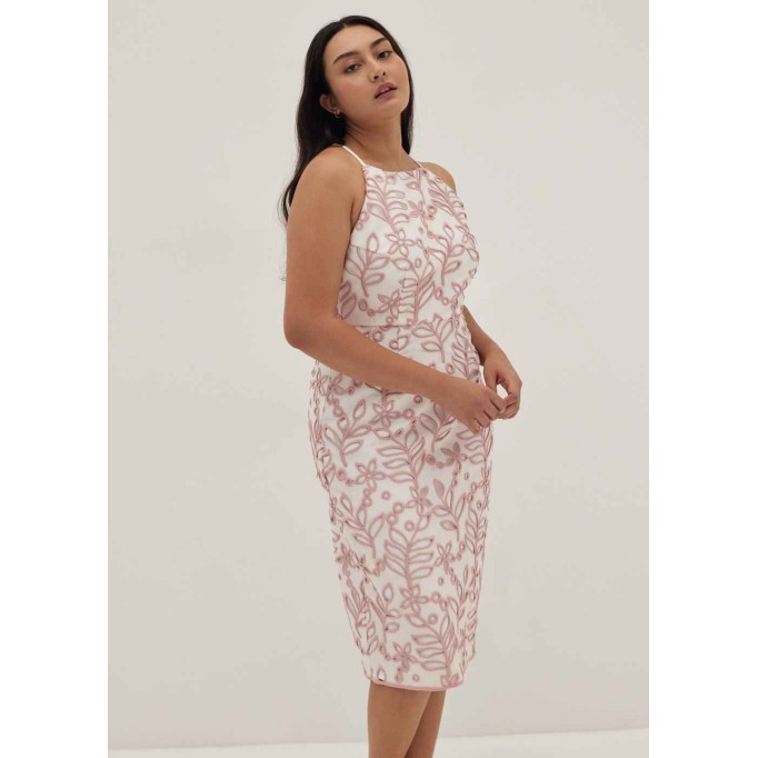 Cherie Padded Contrast Lace Dress
