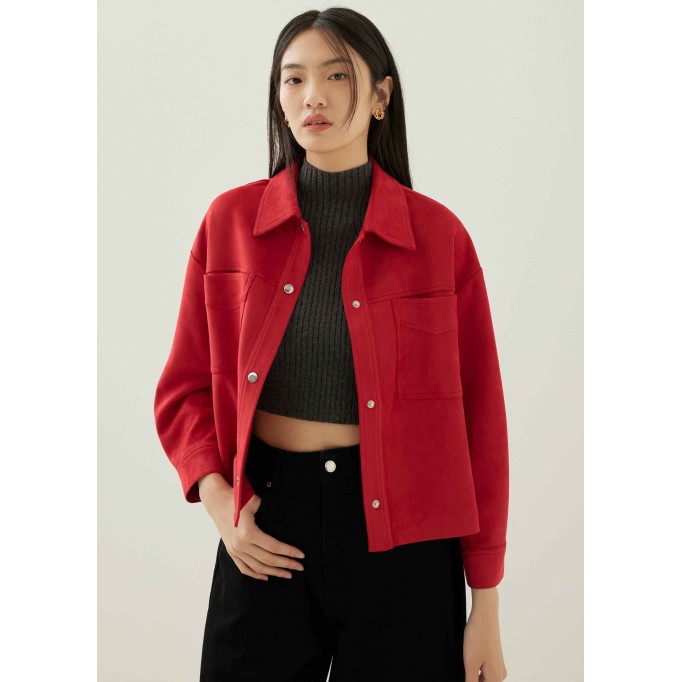 Atheena Relaxed Suede Jacket