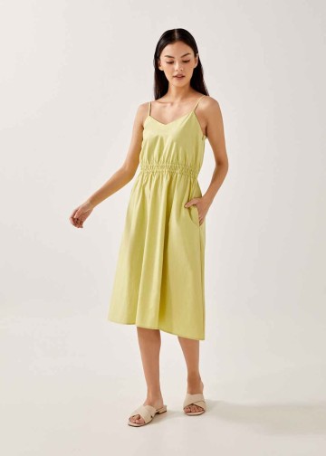 Sonora Drawstring Camisole Midi Dress