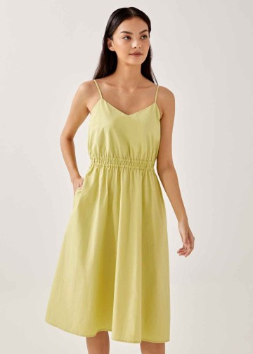 Sonora Drawstring Camisole Midi Dress