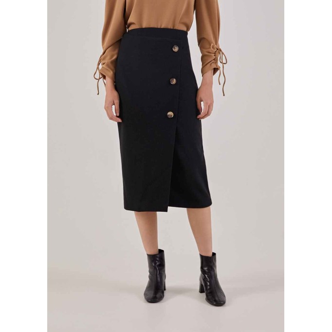 Sabrine Button Down Column Skirt