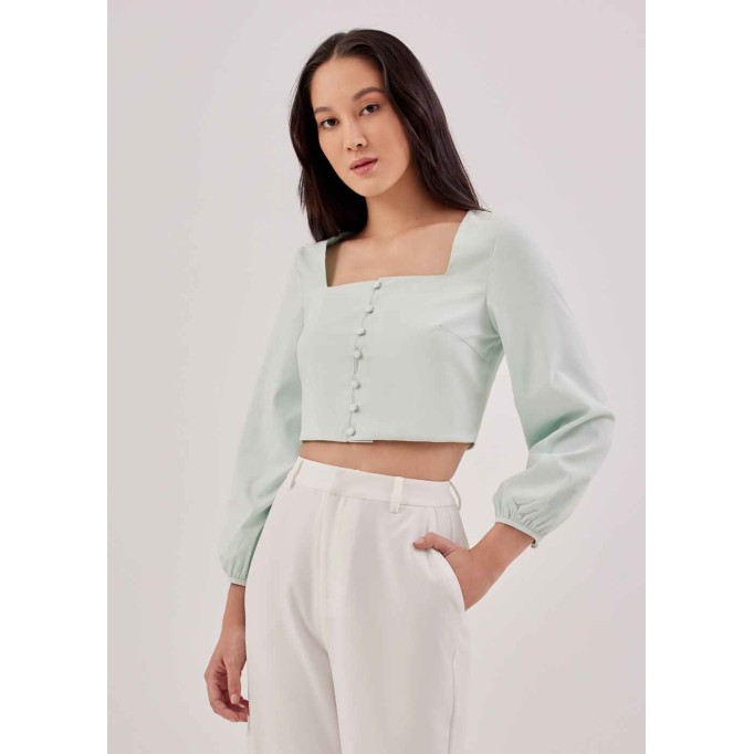 Lillet Button Down Puff Sleeve Top
