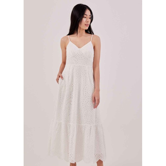 Wilma Broderie Tiered Dress