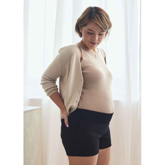 Bernina Maternity Denim Elastic Shorts