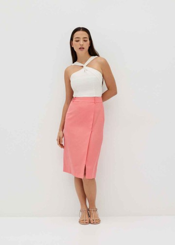 Nalea Linen Pencil Skirt