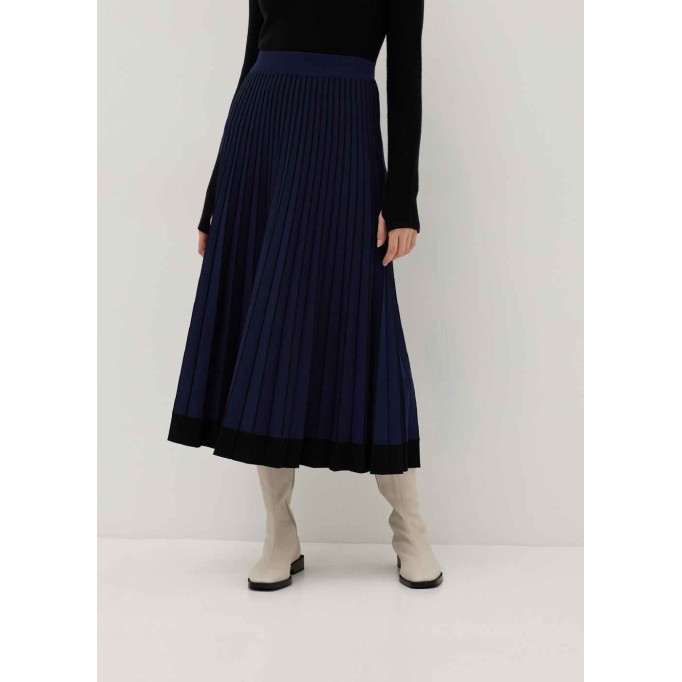 Antonia Pleated Knit Skirt