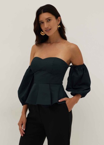 Angelique Padded Detachable Sleeve Bustier Top
