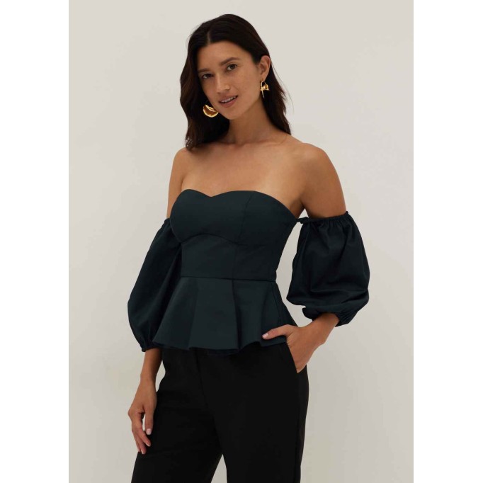 Angelique Padded Detachable Sleeve Bustier Top